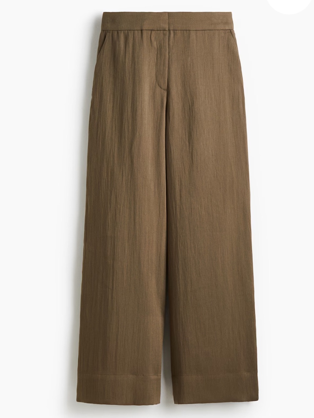 WIDE-LEG TWILL PANTS